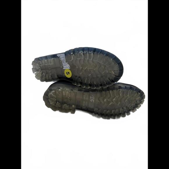 NWOT Steve Madden Black Glitter Chunky Combat Boots - Picture 5 of 5